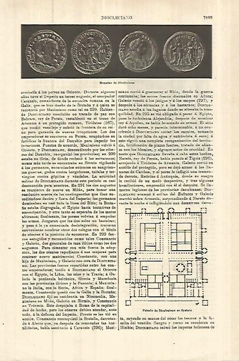LAMINA ESPASA 27868: Monedas de Diocleciano