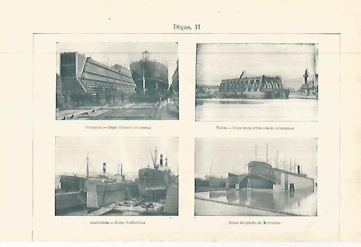 LAMINA ESPASA 27883: Dique de Cartagena Tolon Amsterdam y Rotterdam