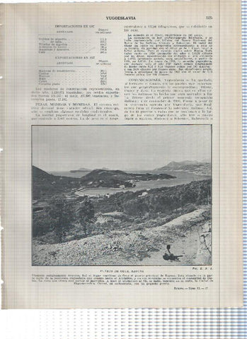 Lamina/sheet/feuille numerada 525/526: Yugoslavia: Puerto de Gruz en Ragusa y Vista de Cattaro