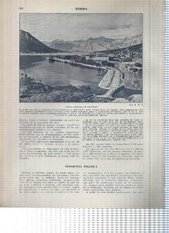 Lamina/sheet/feuille numerada 525/526: Yugoslavia: Puerto de Gruz en Ragusa y Vista de Cattaro