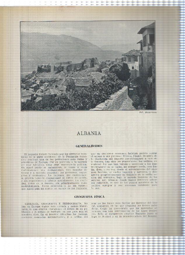 Lamina/sheet/feuille numerada 539/540: Yugoslavia: Vista de Sebenico, Albania: vista general