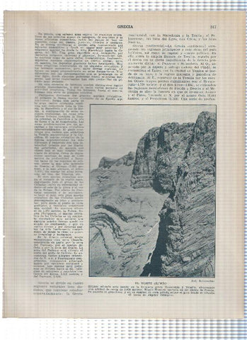 Lamina/sheet/feuille numerada 547/548: Grecia: Monte Olimpo y Los Meteoros