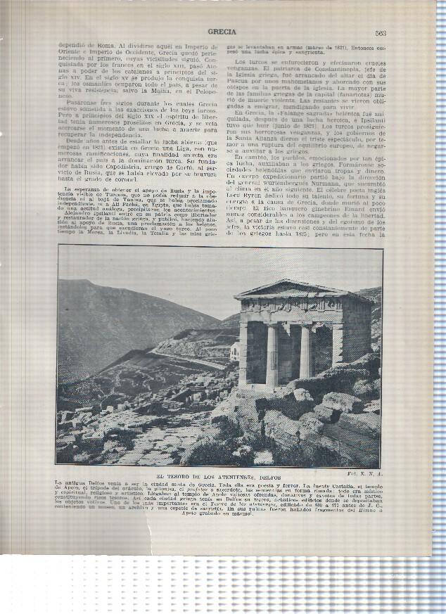 Lamina/sheet/feuille numerada 563/564: Grecia: Delfos y vista de Cavalla