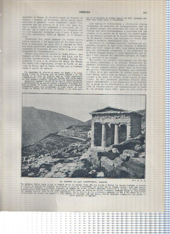 Lamina/sheet/feuille numerada 563/564: Grecia: Delfos y vista de Cavalla