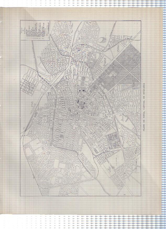 Lamina/sheet/feuille numerada 577/578: Bulgaria: Plano de Sofia, Catedral de San Alejandro Nevski y Palacio Real en sofia