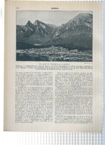 Lamina/sheet/feuille numerada 585/586: Romania: Vista y Los Alpes de Transilvania en Busteni