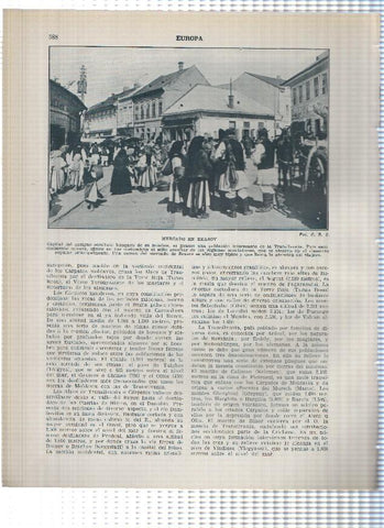 Lamina/sheet/feuille numerada 587/588: Romania: Paso de Kazan y Mercado en Brasov