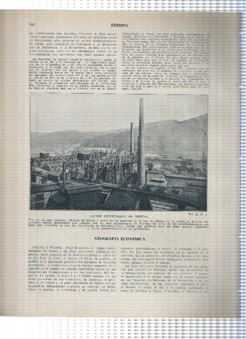 Lamina/sheet/feuille numerada 591/592: Romania: Refineria de Petroleo en Baicoi y Centro siderurgico de Resitsa