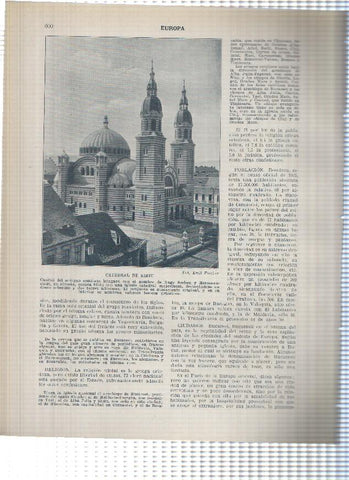 Lamina/sheet/feuille numerada 599/600: Romania: Castillo de los Reyes de Hungria en Hunedeoara y Catedral de Sibiu