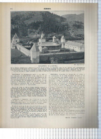 Lamina/sheet/feuille numerada 603/604: Romania: Palacio Real de Balchic y Monasterio de Sucevitsa