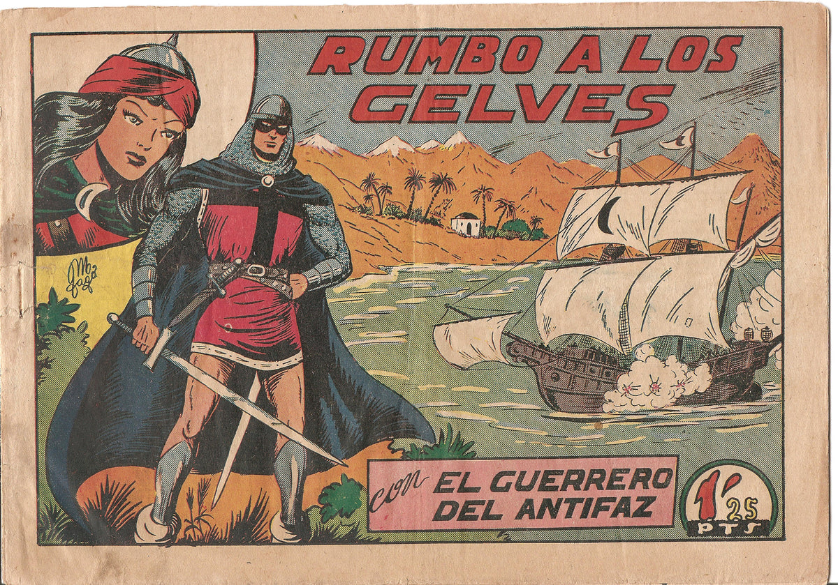 Original: El Guerrero del Antifaz numero 108: Rumbo a los Gelves (numerado 3 en trasera)