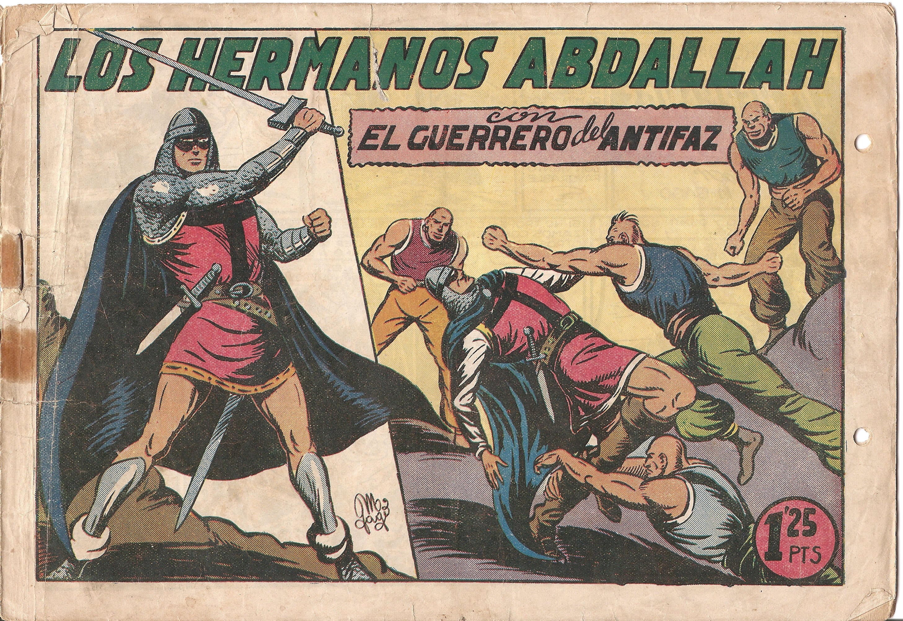 Original: El Guerrero del Antifaz numero 114: Los hermanos Abdallah (numerado 2 en trasera)