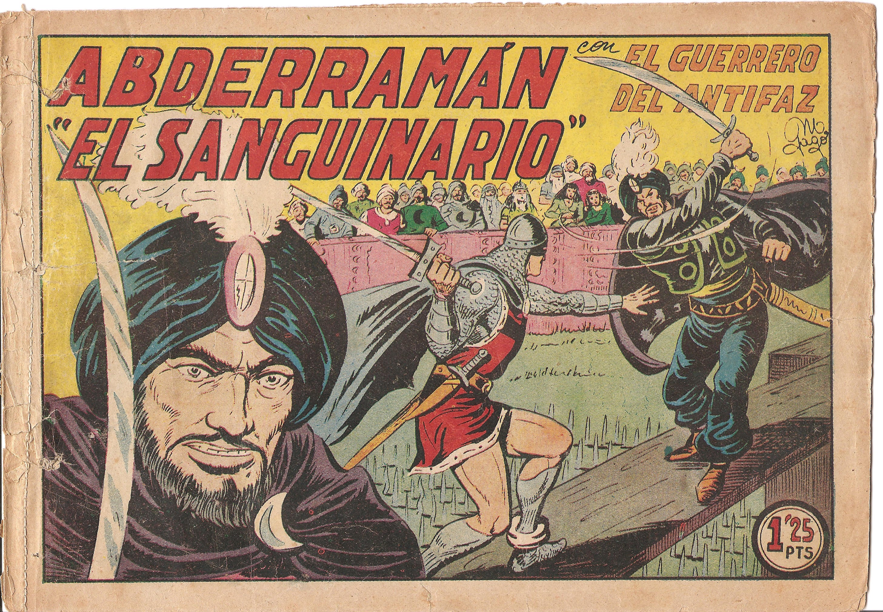 Original: El Guerrero del Antifaz numero 195: Abderraman el sanguinario (numerado 2 en trasera)