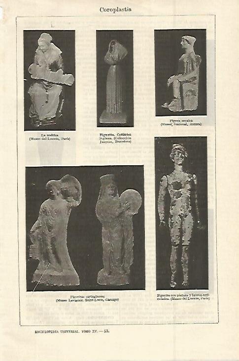 LAMINA ESPASA 15025: Figuritas de epoca antigua