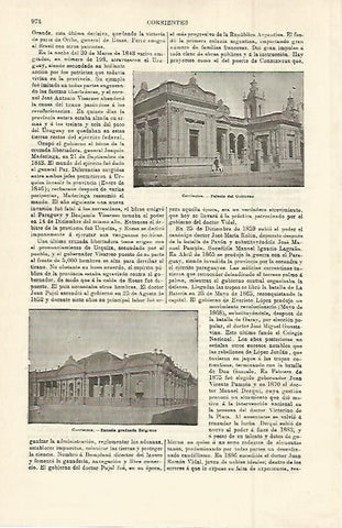 LAMINA ESPASA 15061: Palacio del Gobierno de Corrientes Argentina