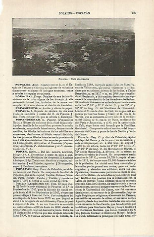 LAMINA ESPASA 15254: Vista de Popayan Colombia