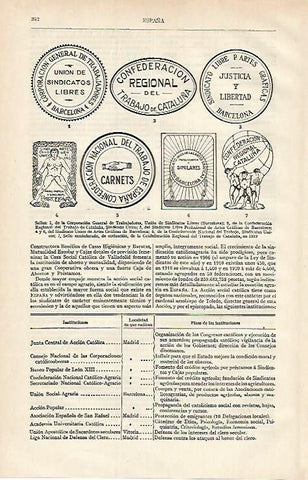 LAMINA ESPASA 15624: Sellos de la Corporacion General de Trabajadores