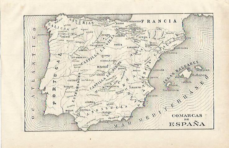 LAMINA ESPASA 15631: Mapa de las comarcas de España