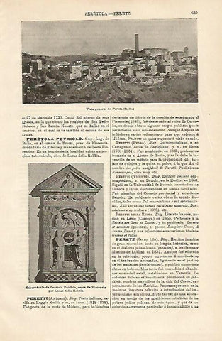 LAMINA ESPASA 15732: Vista de Pereta Italia