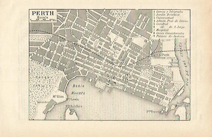LAMINA ESPASA 15808: Mapa de Perth Escocia