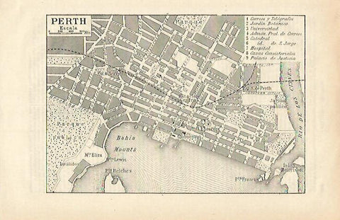 LAMINA ESPASA 15808: Mapa de Perth Escocia