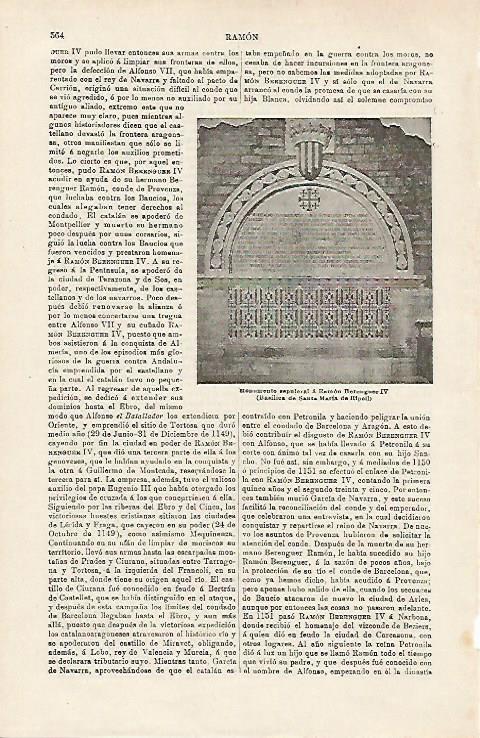 LAMINA ESPASA 15941: Monumento sepulcral a Ramon Berenguer IV