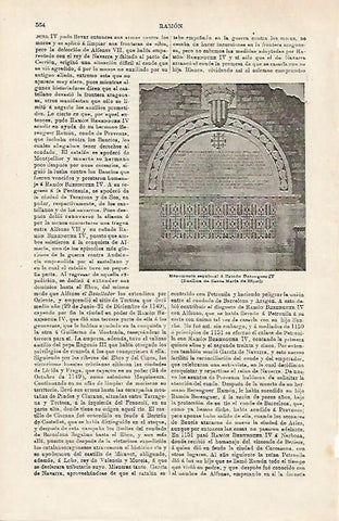 LAMINA ESPASA 15941: Monumento sepulcral a Ramon Berenguer IV