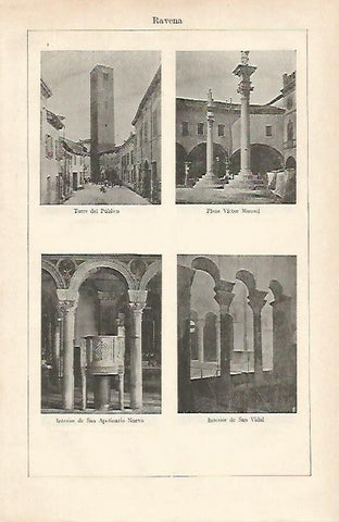 LAMINA ESPASA 15992: Vistas de Ravena Italia