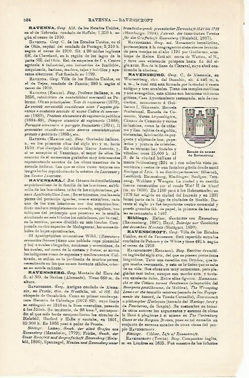 LAMINA ESPASA 15996: Escudo de armas de Ravensburg