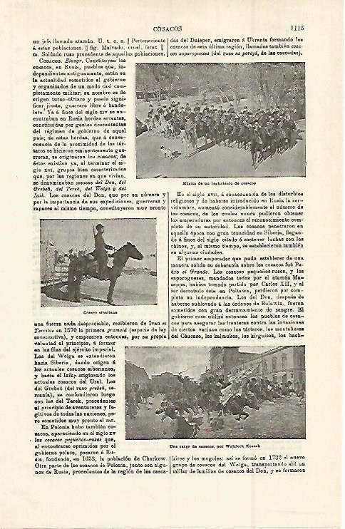 LAMINA ESPASA 15090: Regimiento de cosacos