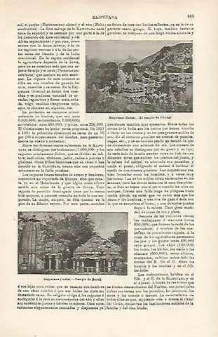 LAMINA ESPASA 15923: Templo de Eklingi en Rajputana India