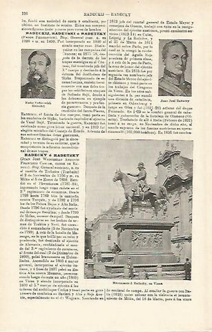 LAMINA ESPASA 15882: Monumento a Radecky en Viena
