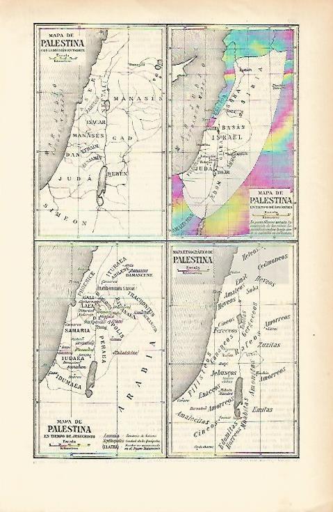 LAMINA ESPASA 1516: Mapas de Palestina