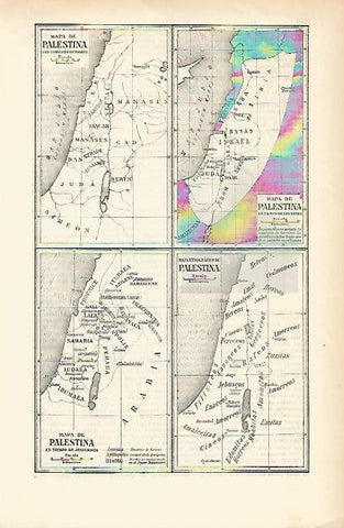 LAMINA ESPASA 1516: Mapas de Palestina