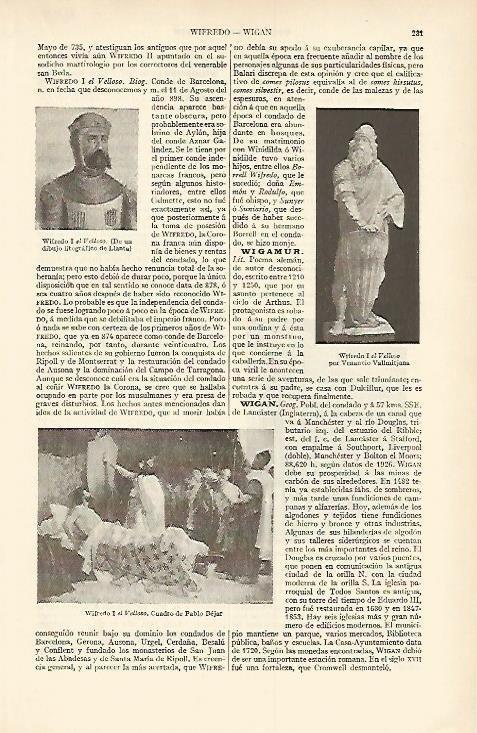 LAMINA ESPASA 1566: Imagenes de Wilfredo I El Velloso
