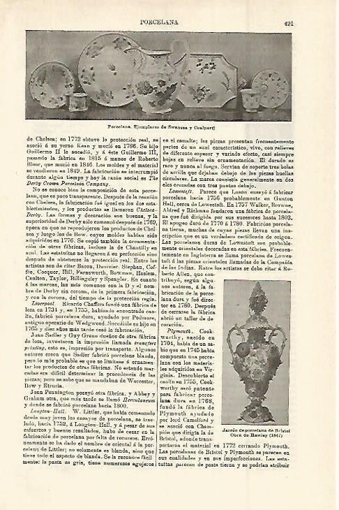 LAMINA ESPASA 15272: Porcelana de Swansea y Coalport