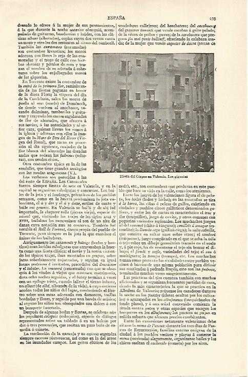 LAMINA ESPASA 15659: Fiesta del Corpus en Valencia