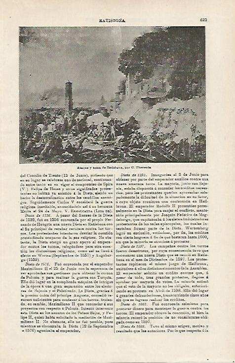 LAMINA ESPASA 15985: Ataque y toma de Ratisbona por Thevenin