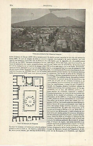 LAMINA ESPASA 15201: Vista panoramica de Pompeya