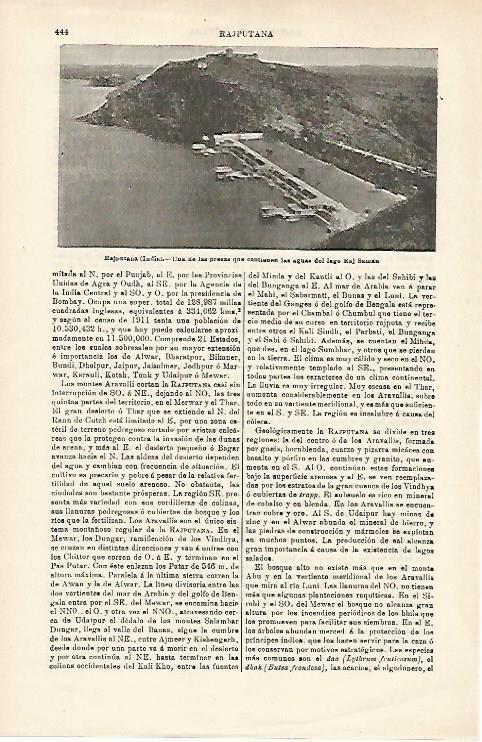 LAMINA ESPASA 15922: Presa de Rajputana India