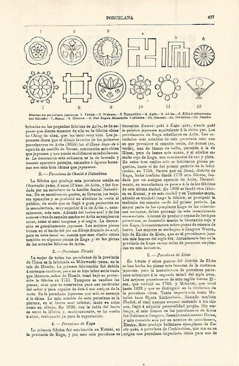 LAMINA ESPASA 15265: Marcas de porcelana de Japon