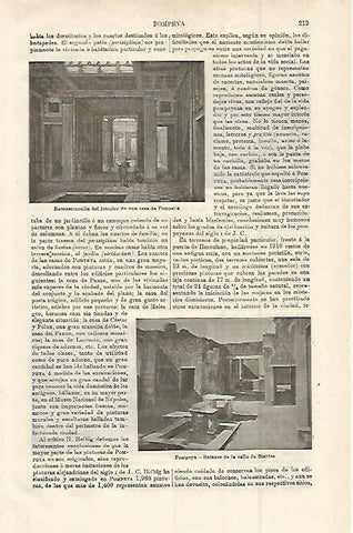 LAMINA ESPASA 15204: Reconstruccion de una casa de Pompeya