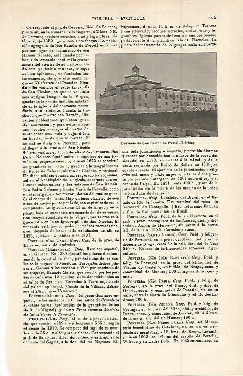 LAMINA ESPASA 15299: Convento de San Ramon de Portell Lleida