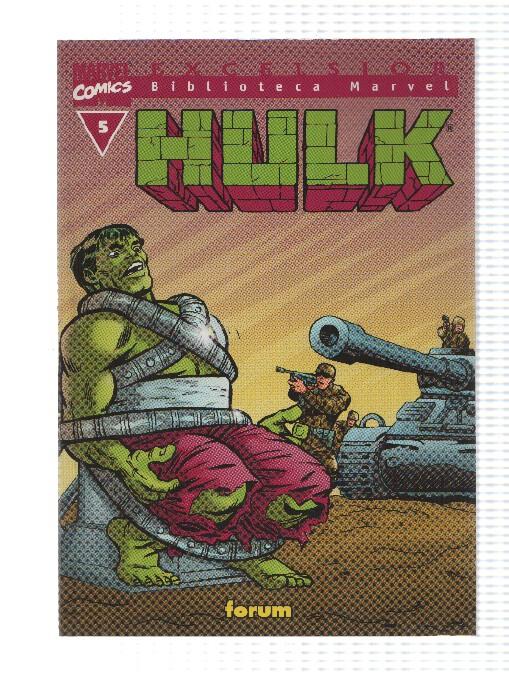 Marvel Comics: num 5 de Hulk , Excelsior - Biblioteca Marvel. Thor combate al increible Hulk