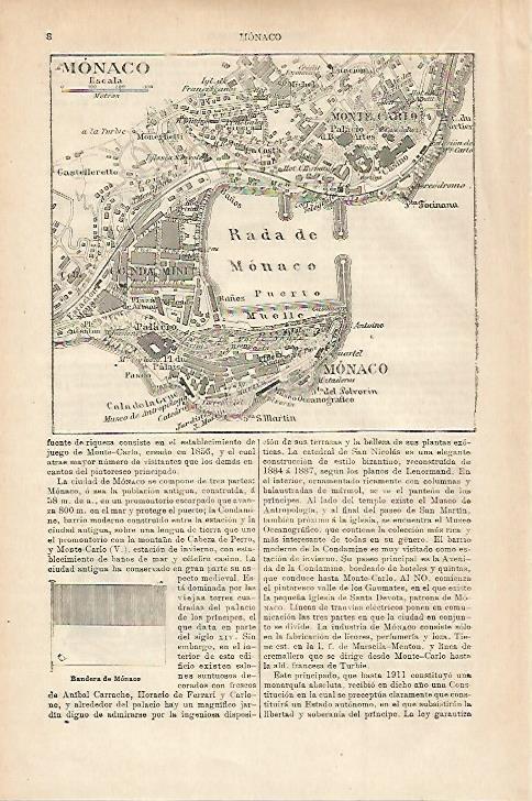 LAMINA ESPASA 27886: Plano de Monaco