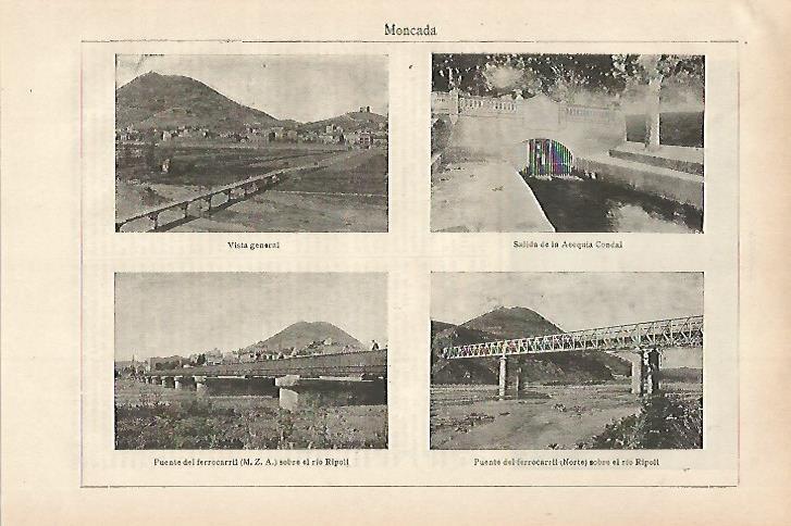 LAMINA ESPASA 27892: Vistas de Montcada Barcelona