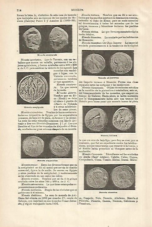 LAMINA ESPASA 27901: Monedas antiguas
