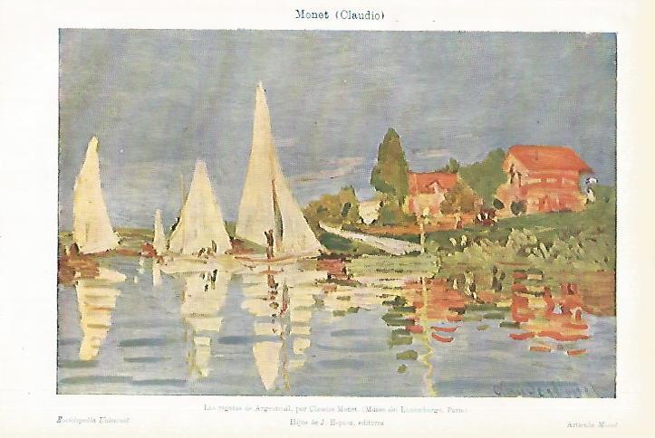 LAMINA ESPASA 27907: Las regatas de Argenteuil por Claude Monet