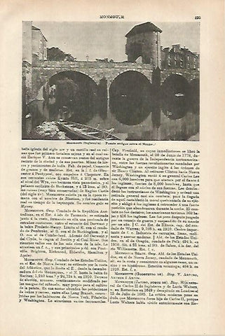 LAMINA ESPASA 27918: Puente en Monmouth Inglaterra