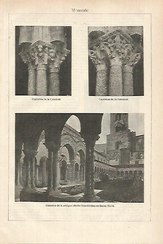 LAMINA ESPASA 27930: Claustro de la Abadia de Monreale